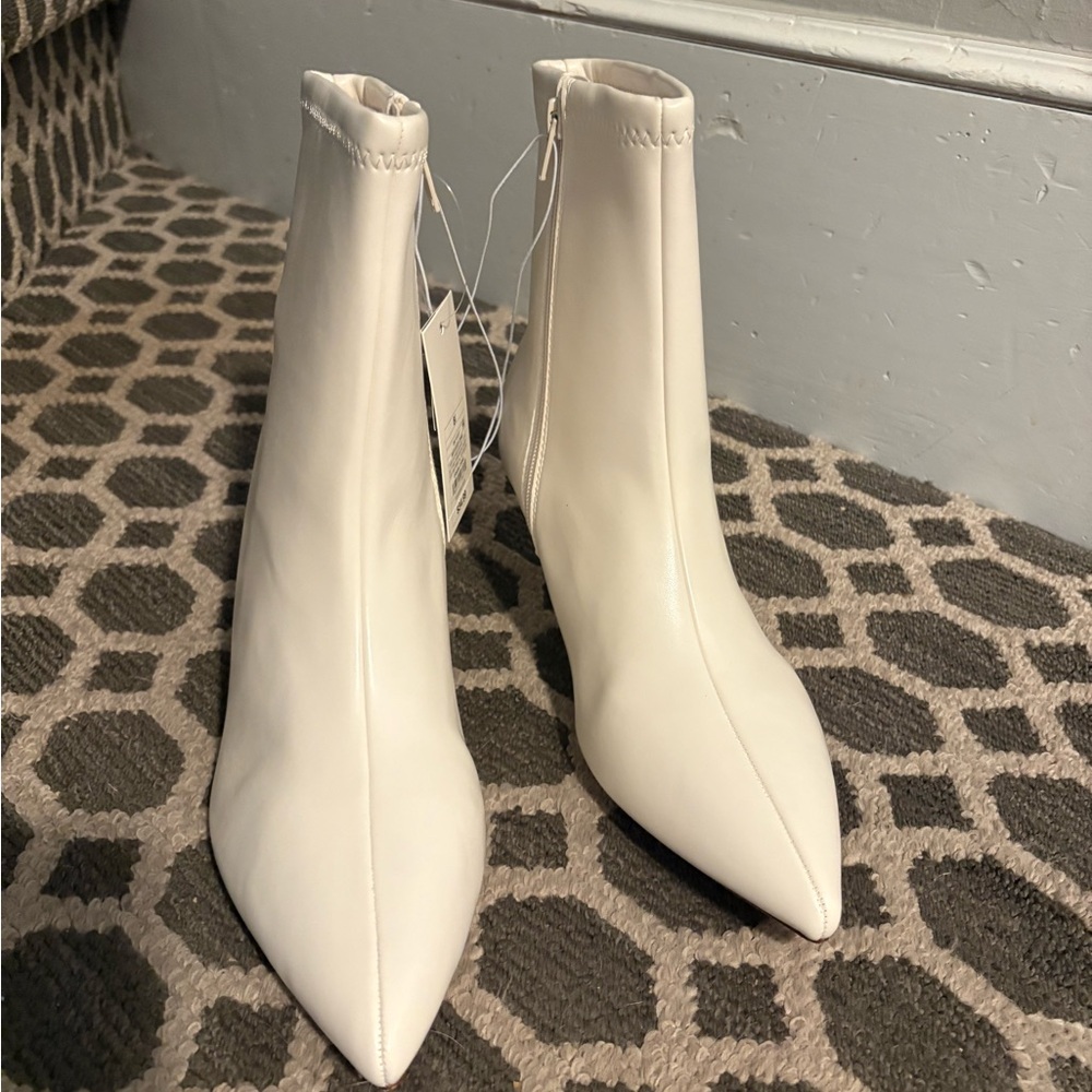 a new day Cream Ankle Booties